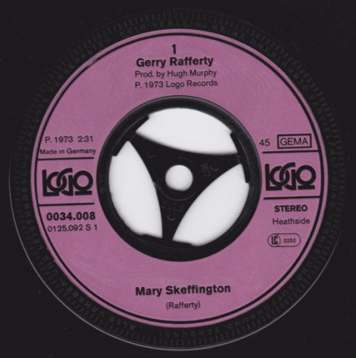 Gerry Rafferty : Mary Skeffington (7", Single)