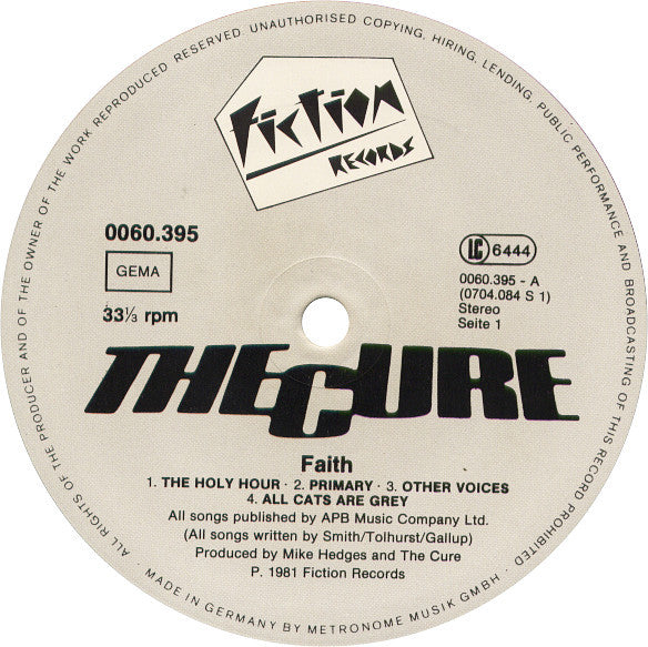 The Cure : Faith (LP, Album)