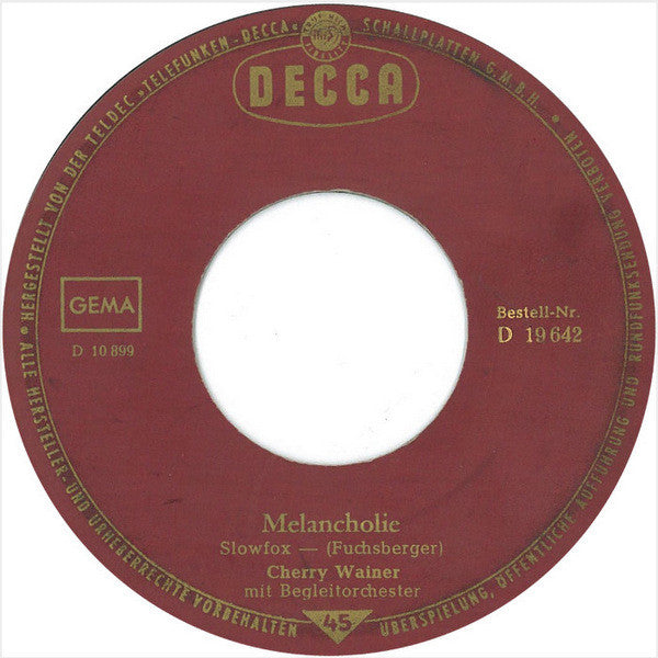 Cherry Wainer : Melancholie (7", Single)