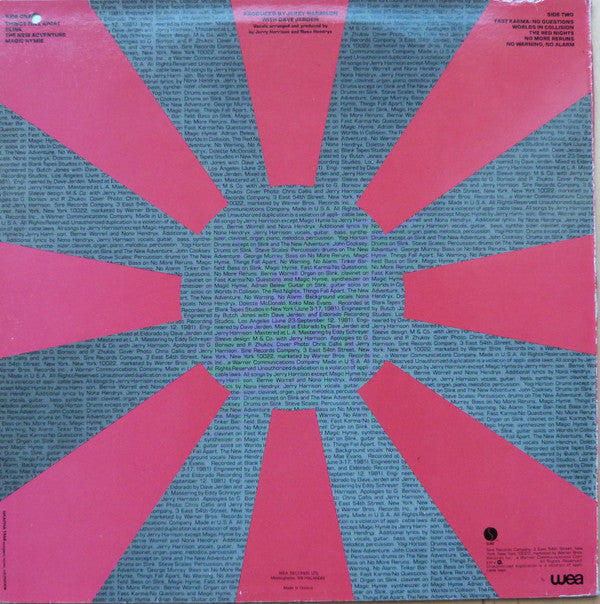 Jerry Harrison : The Red And The Black (LP, Album)