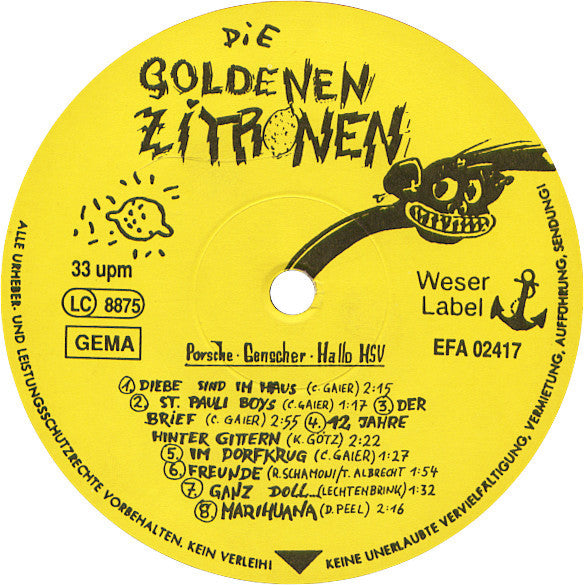 Die Goldenen Zitronen : Porsche, Genscher, Hallo HSV (LP, Album)