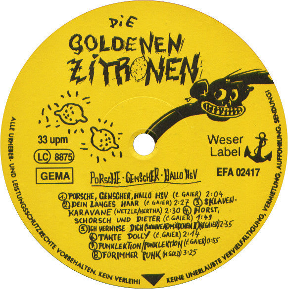 Die Goldenen Zitronen : Porsche, Genscher, Hallo HSV (LP, Album)