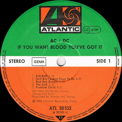 AC/DC : If You Want Blood You've Got It (LP, Album)