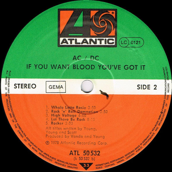 AC/DC : If You Want Blood You've Got It (LP, Album)