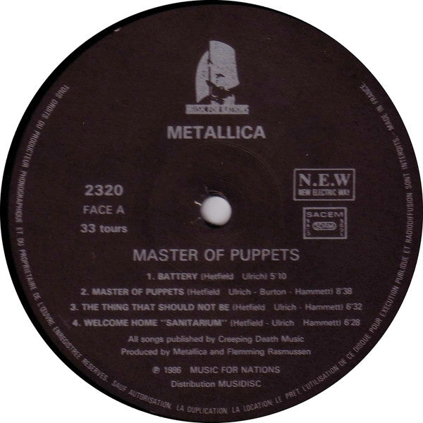 Metallica : Master Of Puppets (LP, Album, RP)