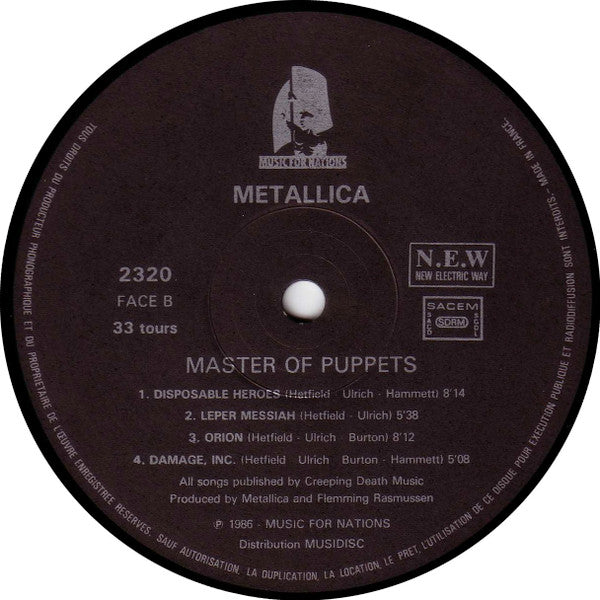 Metallica : Master Of Puppets (LP, Album, RP)