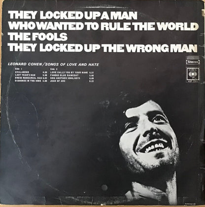 Leonard Cohen : Songs Of Love And Hate (LP, Album)
