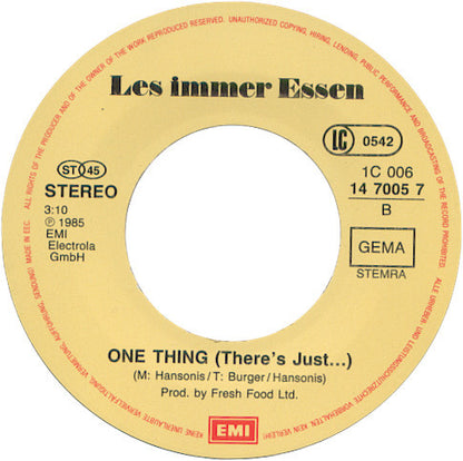 Les Immer Essen : Hand = Take (7", Single)