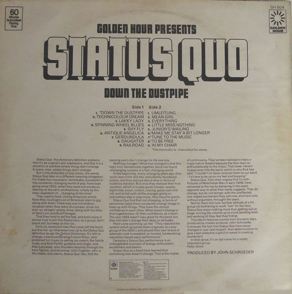 Status Quo : Status Quo - Down The Dustpipe (LP, Comp)
