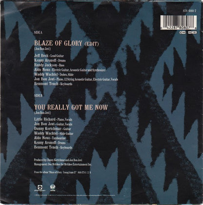 Jon Bon Jovi : Blaze Of Glory (7", Single)