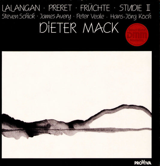 Dieter Mack - Steven Schick, James Avery (2), Peter Veale, Hansjörg Koch : Lalangan • Preret • Früchte • Studie II (LP, Album)
