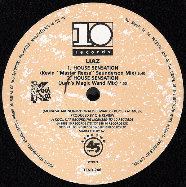 Liaz : House Sensation (Magic Juan's Remix) (12")