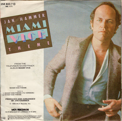 Jan Hammer : Miami Vice Theme (7", Single)
