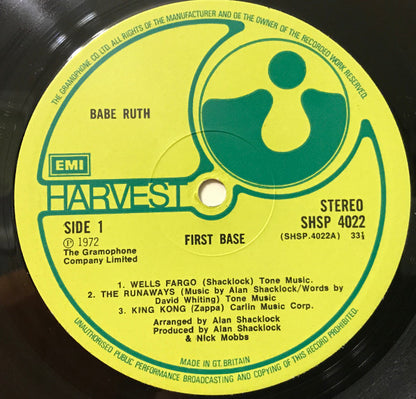Babe Ruth : First Base (LP, Album, RP)