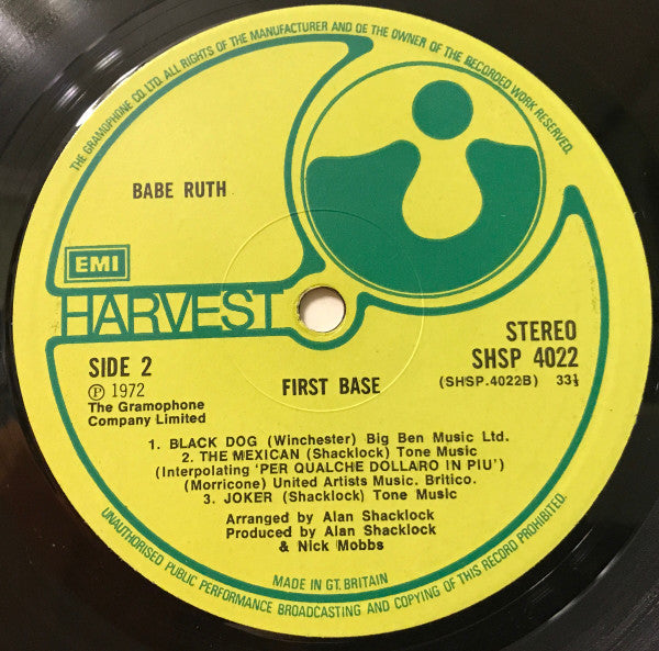 Babe Ruth : First Base (LP, Album, RP)