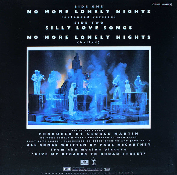 Paul McCartney : No More Lonely Nights (Extended Version) (12", Maxi)