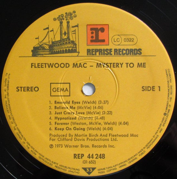 Fleetwood Mac : Mystery To Me (LP, Album, RE, Gat)