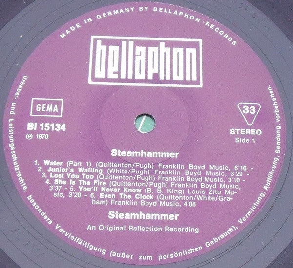 Steamhammer : Steamhammer (LP, Album, M/Print, RP)