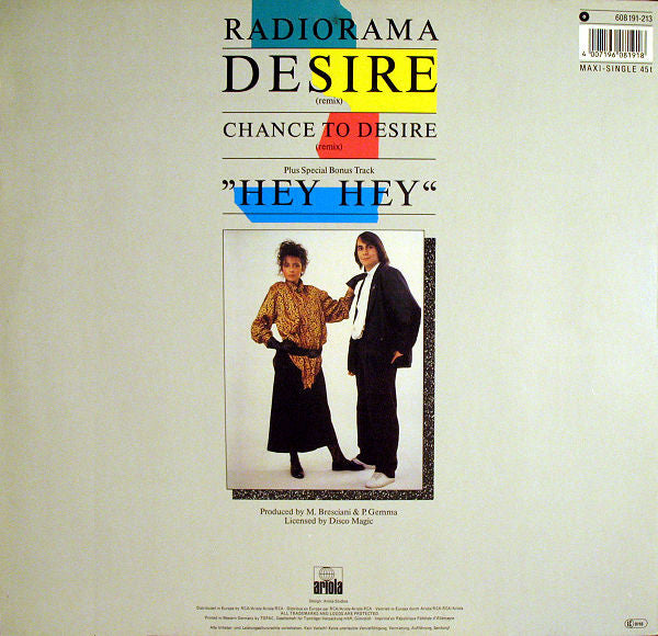 Radiorama : Desire (Remix) (12", Maxi)