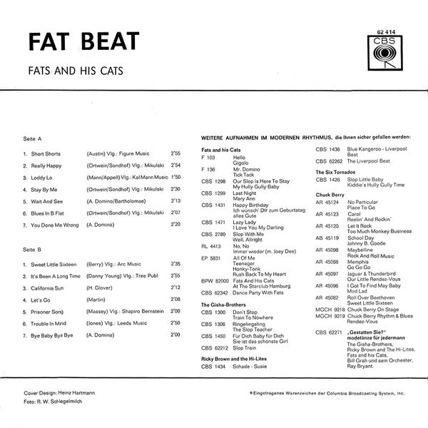 Fats And His Cats : Fat Beat (LP, Album)