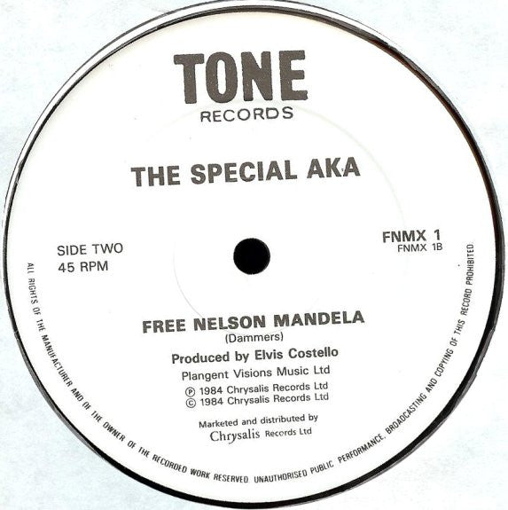 The Special AKA Featuring Ndonda Khuze, Jonas Gwangwa : Free Nelson Mandela (The Whole World Is Watching Dance Mix) (12", Single)