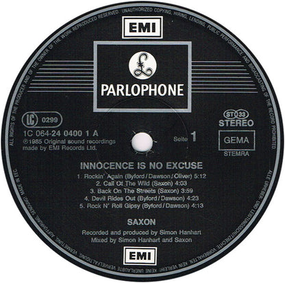 Saxon : Innocence Is No Excuse (LP, Album)