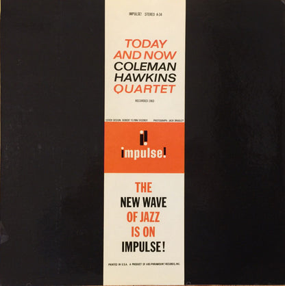Coleman Hawkins Quartet : Today And Now (LP, Album, RE, Gat)