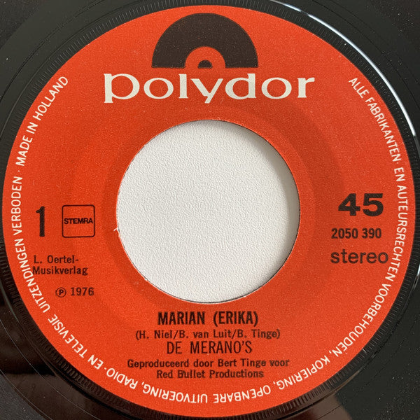De Merano's : Marian (Erika) (7", Single)