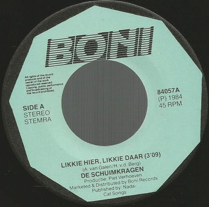 De Schuimkragen : Likkie Hier, Likkie Daar (7", Single)