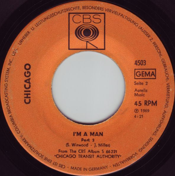 Chicago (2) : I'm A Man (7", Single)