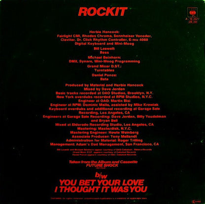 Herbie Hancock : Rockit (Extended Dance Version) (12", Maxi)