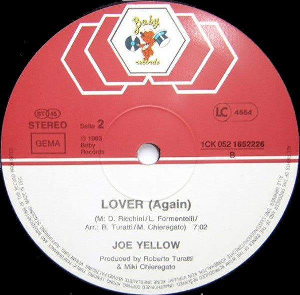 Joe Yellow : Lover To Lover (12", Maxi)