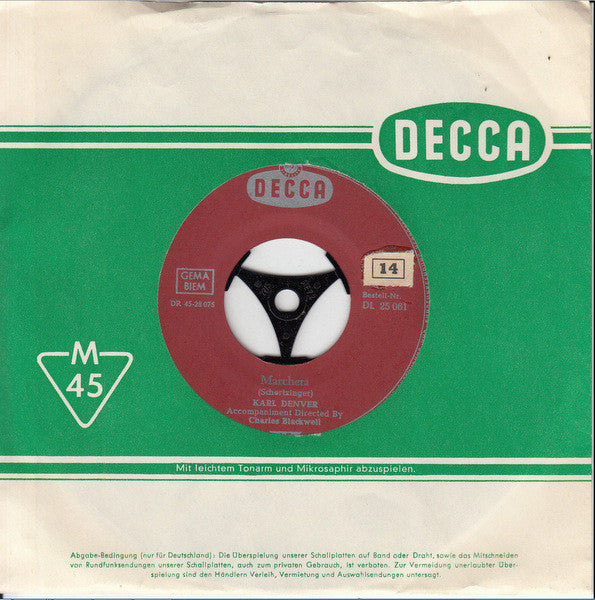 Karl Denver : Marcheta (7", Single)