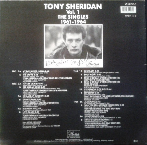 Tony Sheridan : Vol. 1 The Singles 1961-1964 (LP, Comp, RE)