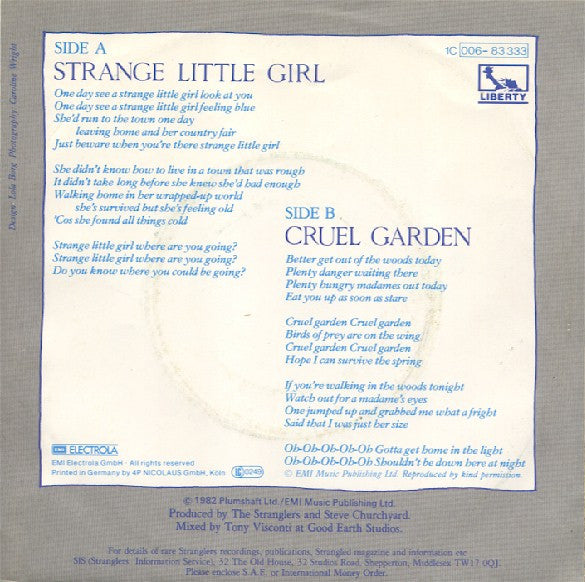 The Stranglers : Strange Little Girl (7", Single)