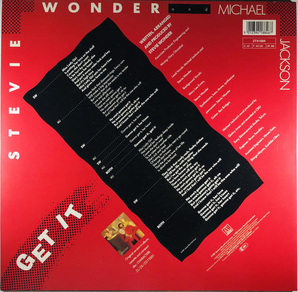 Stevie Wonder And Michael Jackson : Get It (12", Maxi)