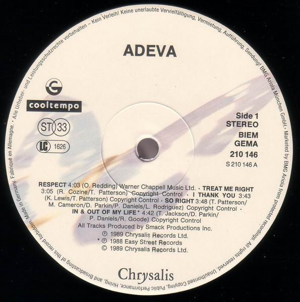 Adeva : Adeva! (LP, Album)