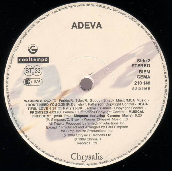 Adeva : Adeva! (LP, Album)