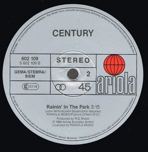 Century : Lover Why (12", Maxi)