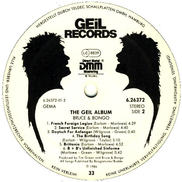 Bruce & Bongo : The Geil Album (LP, Album)