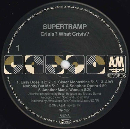 Supertramp : Crisis? What Crisis? (LP, Album, RE)