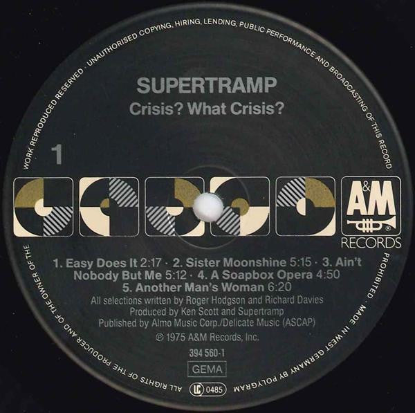 Supertramp : Crisis? What Crisis? (LP, Album, RE)