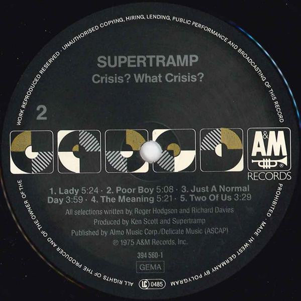 Supertramp : Crisis? What Crisis? (LP, Album, RE)