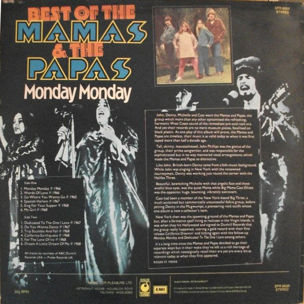 The Mamas & The Papas : Best Of The Mamas & The Papas - Monday Monday (LP, Album, Comp)