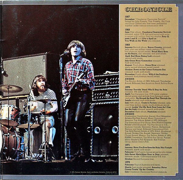 Creedence Clearwater Revival Featuring John Fogerty : Chronicle - The 20 Greatest Hits (2xLP, Comp, RE)