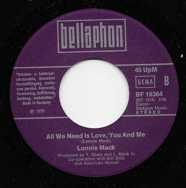 Lonnie Mack : Highway 56 / All We Need Is Love, You And Me (7", Single)