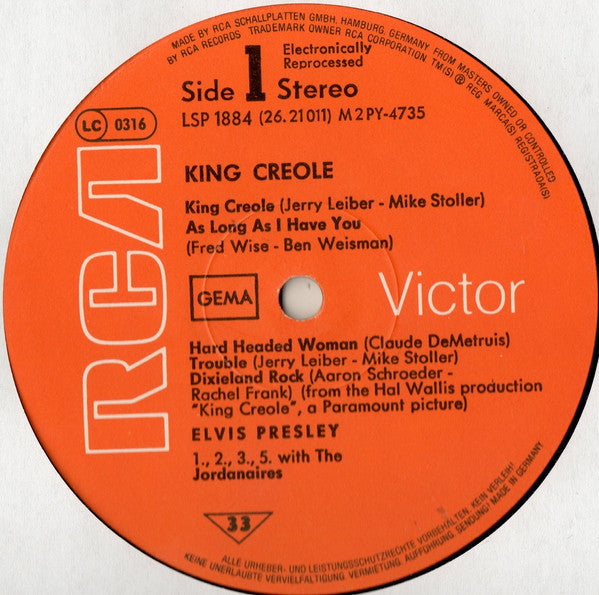 Elvis Presley : King Creole (LP, Album, RE)