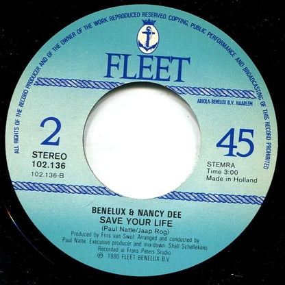 Nancy Dee Featuring Benelux* : You Stepped Into My Life (7", Single)
