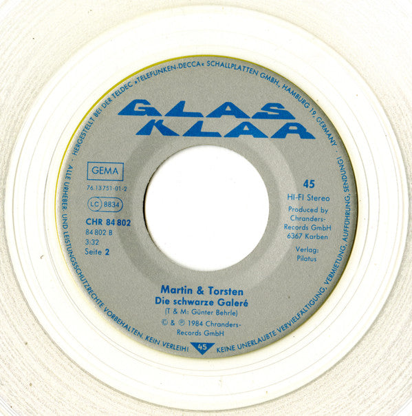 Martin & Torsten : Tränen (7", Single, cle)