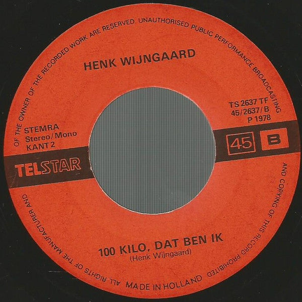 Henk Wijngaard : Met De Vlam In De Pijp (7", Single)